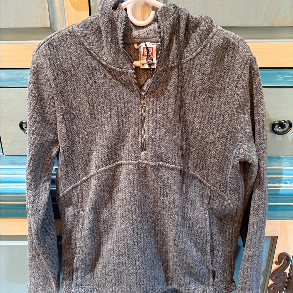 Avalanche Gray Zip-Up Sweater
